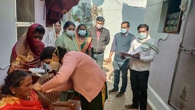 धमधा में ‘‘हर घर दस्तक के तहत 7285 लोगों का हुआ टीकाकरण 1
